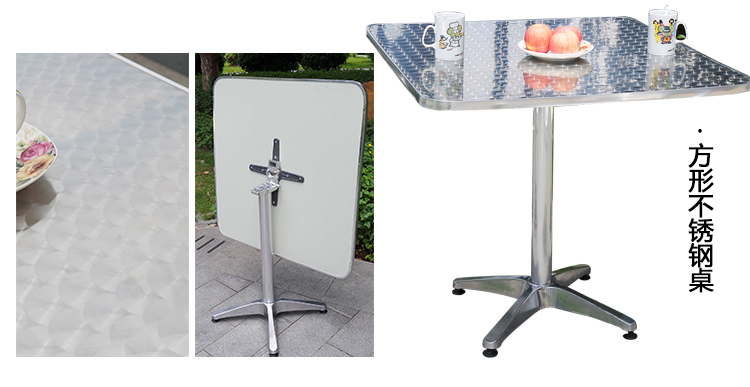 Ban công bàn ghế inox không gỉ Bộ bàn ghế trà giải trí kết hợp bộ bàn ghế ngoài trời đàm phán bàn ghế - Bàn ghế ngoài trời / sân bộ bàn ghế ban công chung cư