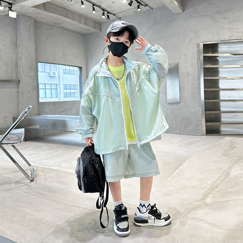 Upf50+ Ice-Feel Sun Protection Clothing for Boys, Lightweight, Breathable, Anti-Uv Jacket, Kidsren's Summer Suit 2026 New Style Upf50+ Ice-Feel Sun Protection Clothing for Boys, Lightweight, Breathable, Anti-Uv Jacket, Kidsren's Summer Suit 2026 New Style
