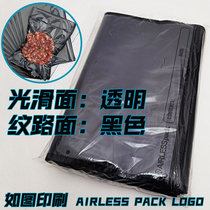 Black striped surface transparent vacuum bag food packaging is fresh and printed air pumping press rough dot