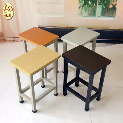 Factory direct small square stool work stool stainless steel square stool iron frame stool dormitory stool operating stool custom low stool