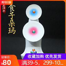 Nepalese Wooden Painted Octagon Galloadol handmade Buddhist Supplies hem Intimate Tribute high 15cm