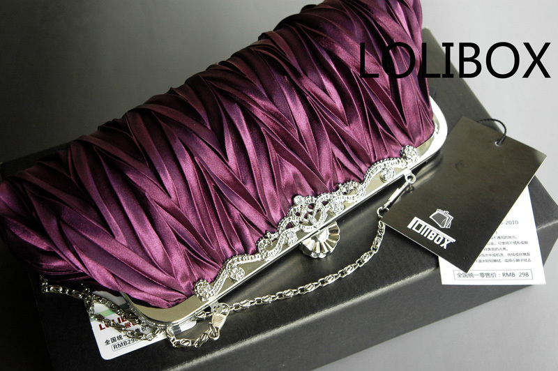European and American New Style Satin Women's Pleated Rhinestone Clutch Bag Small Evening Bag Shoulder Bag Crossbody Bag Chain Women's Bag Free Shipping European and American New Style Satin Women's Pleated Rhinestone Clutch Bag Small Evening Bag Shoulder Bag Crossbody Bag Chain Women's Bag Free Shipping