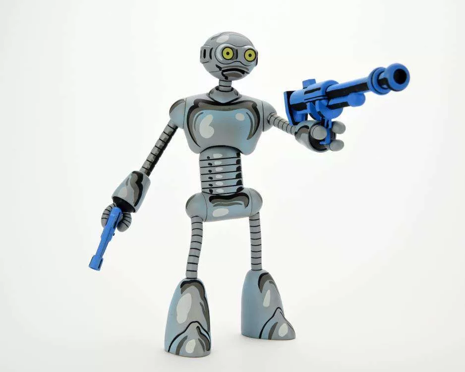 Подлинный NECA54242 Ниндзя Год Тортл Основал Род Робот Анимационная Версия 7-дюймовая Мандариновая Модель