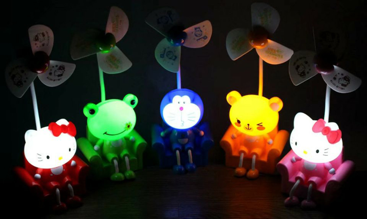 Kindergarten children student rechargeable electric fan USB cartoon mini fan desktop fan