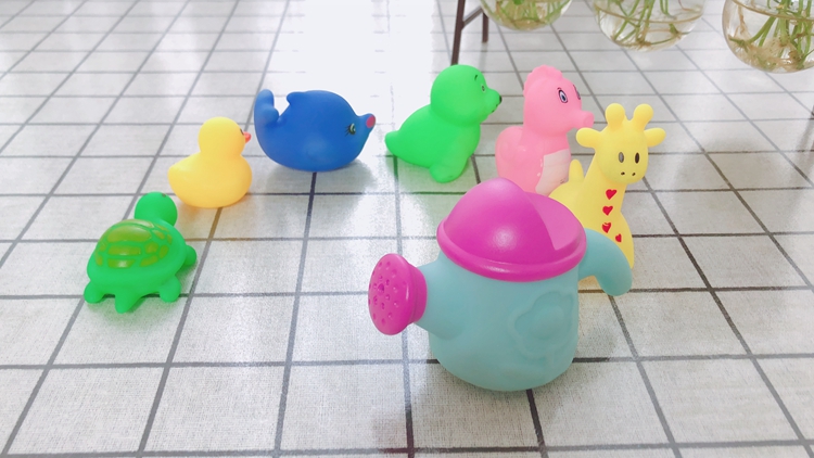 7 mảnh phù hợp với, vật nuôi tắm, đồ chơi silicone, con chó, mèo, tắm, tắm, kèm theo tiếng kêu bắn tung tóe đồ chơi cho chó