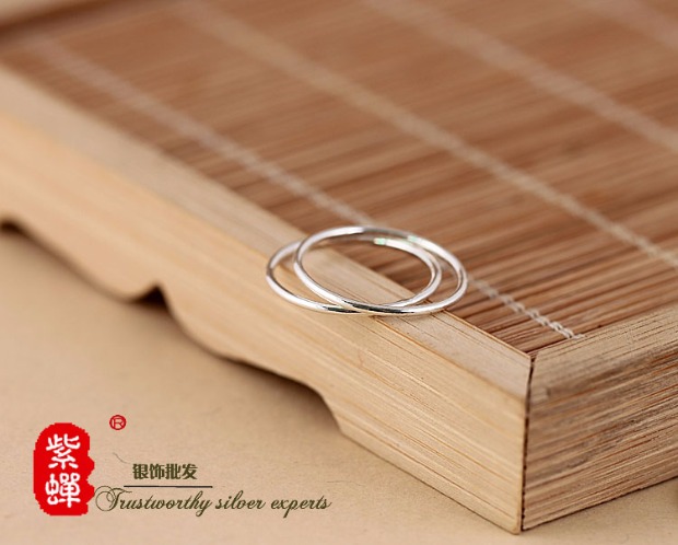 Aster s925 sterling bạc nhẫn nữ phiên bản Hàn Quốc của bộ phận bóng mịn khép kín chỉ số nhẫn ngón tay nhẫn nhẫn nhẫn nhẫn tính khí c - Nhẫn nhẫn bạch kim