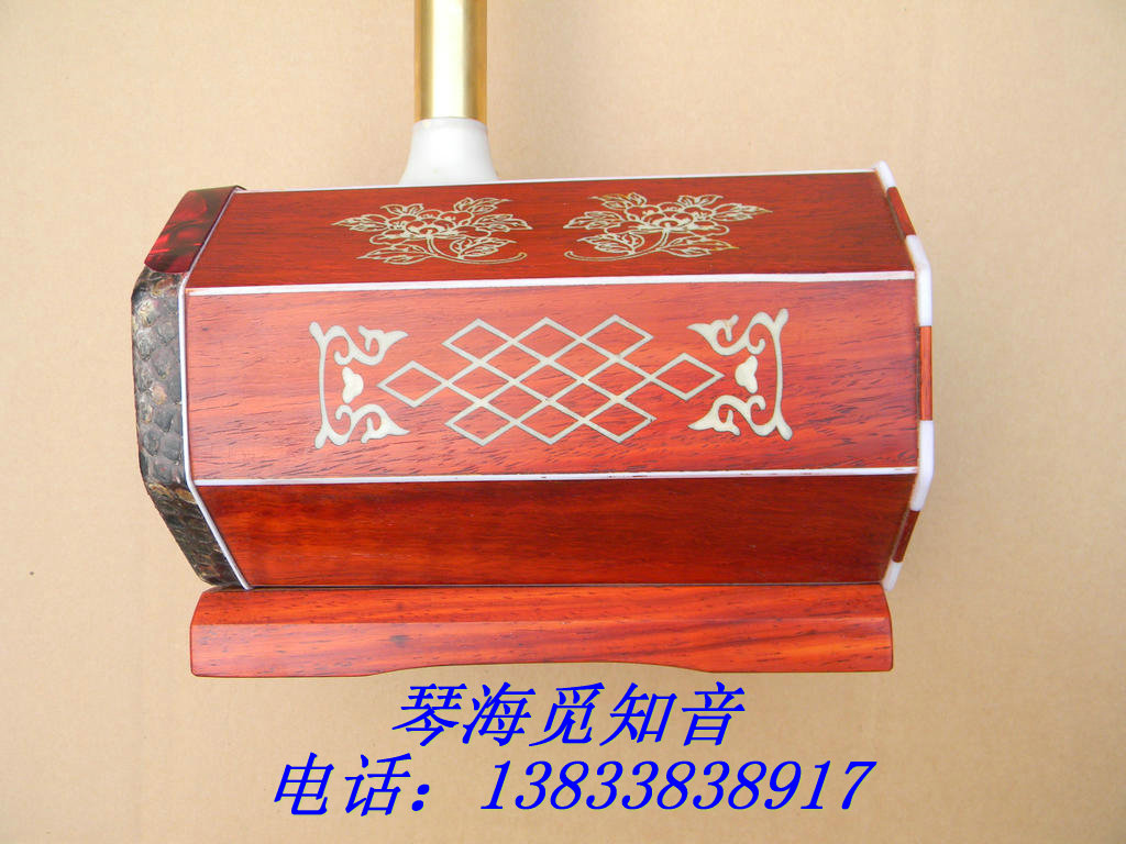 Manufacturer Straight Four Hu Mongolian bass Four Hu red wood Bone Carving Bass Four Hu Six-Petal Shaft Gift Pack RMB600