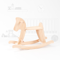 Trojan childrens rocking horse solid wood ins Trojan Nordic Baby Baby Baby toddler horse