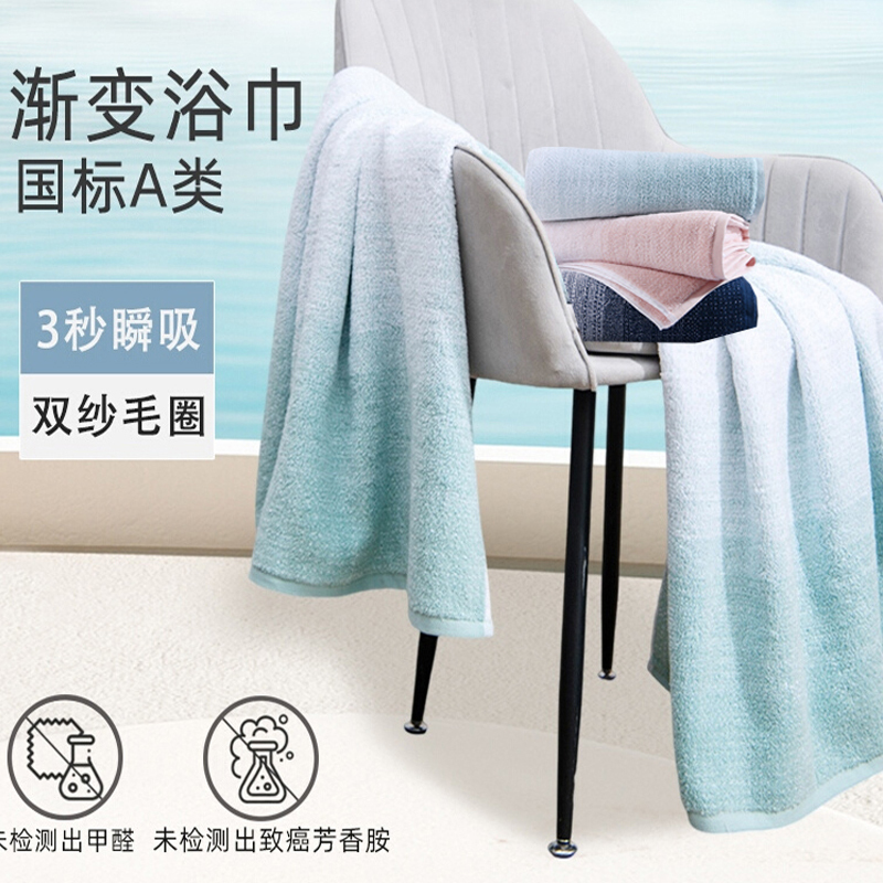 Loftex Matte Imported Egyptian Long-Staple Cotton Gradient Bath Towel for Home Use, Soft and Absorbent Bath Wrap for Men and Women, Class a