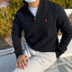 ເສື້ອຢືດເສື້ອໂປໂລ Polo pullover ດູໃບໄມ້ລົ່ນຂອງຜູ້ຊາຍ Paul ເຄິ່ງຄວາມສູງຂອງຊາວອາເມລິກາ