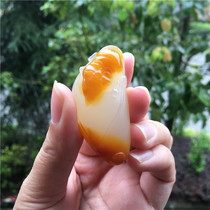 Natural Jade Yellow Dragon Jade A goods rich God beautiful color pendant pendant pendant mens and womens neck Jade Pei jade pendant birthday gift