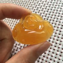 Natural Jade Yellow Dragon Jade A goods exquisite Buddha pendant pendant