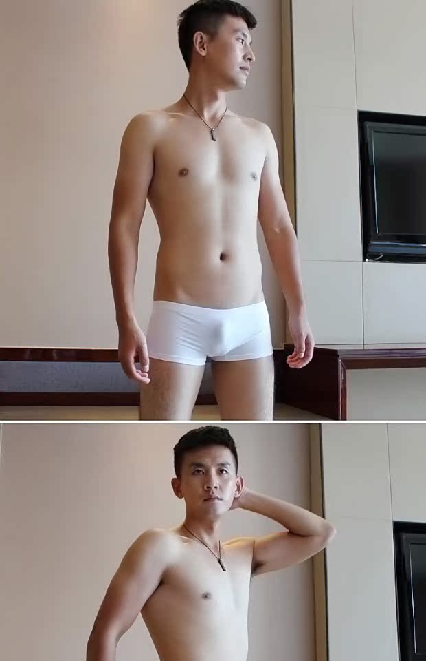 Thời trang đặc biệt Chất liệu cotton rắn màu Hips Quần lót nam Boxer Bump Young Men Sexy Tights Quần lót - Vòng eo thấp quần lót