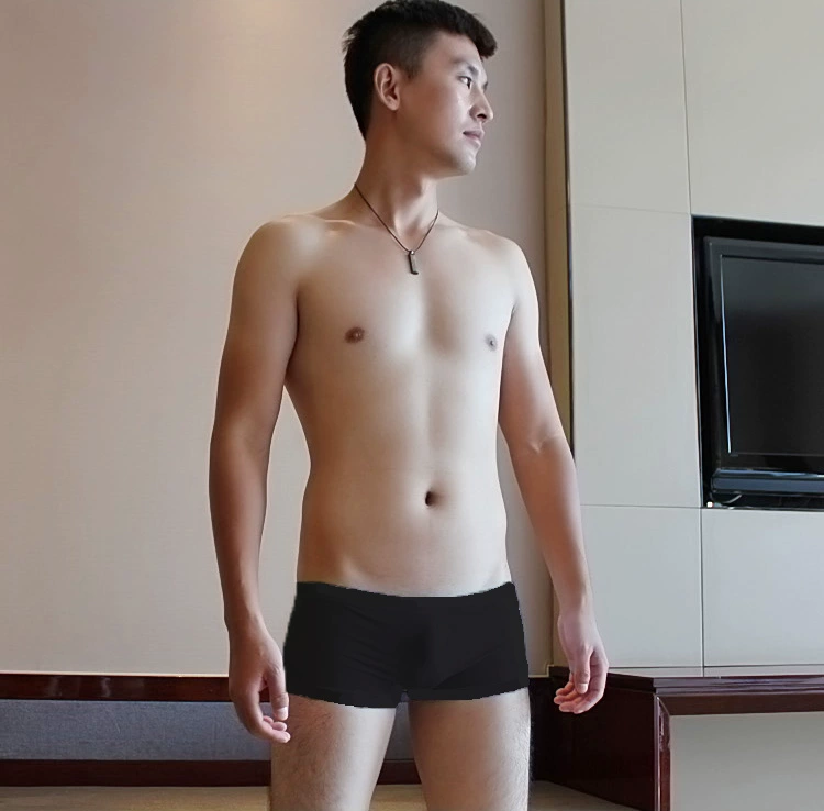 Thời trang đặc biệt Chất liệu cotton rắn màu Hips Quần lót nam Boxer Bump Young Men Sexy Tights Quần lót - Vòng eo thấp noi y dep