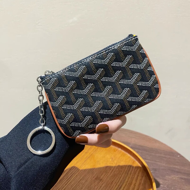 Dog Tooth Print Mini Coin Purse for Men and Women, Thin Zipper Wallet, Compact Coin Bag, Card Holder, Key Holder All in One
