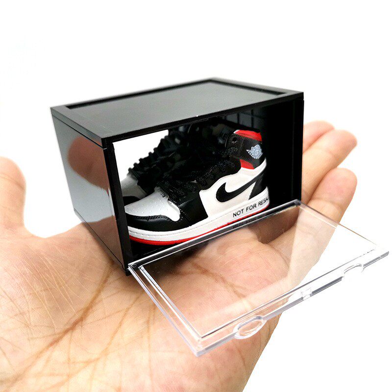 1 6 Soldiers Shoes Wall Transparent Shoes Box Sneakers Display Case Containing Box Side Open Shoe Cabinet Model Accessories 10 Fit