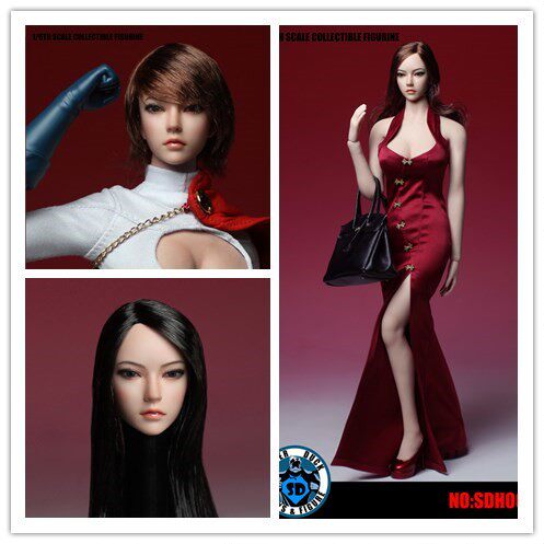 Spot SUPER DUCK 1 6 head carving SDH002 Asian female head sculpture hair transplant female soldier head carving