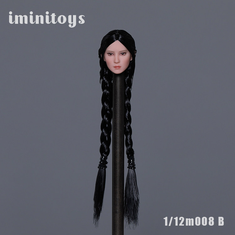 Presale IminiToys 1 12 female soldiers M008 Asian Beauty Head sculptures like Liu Yifei white skin