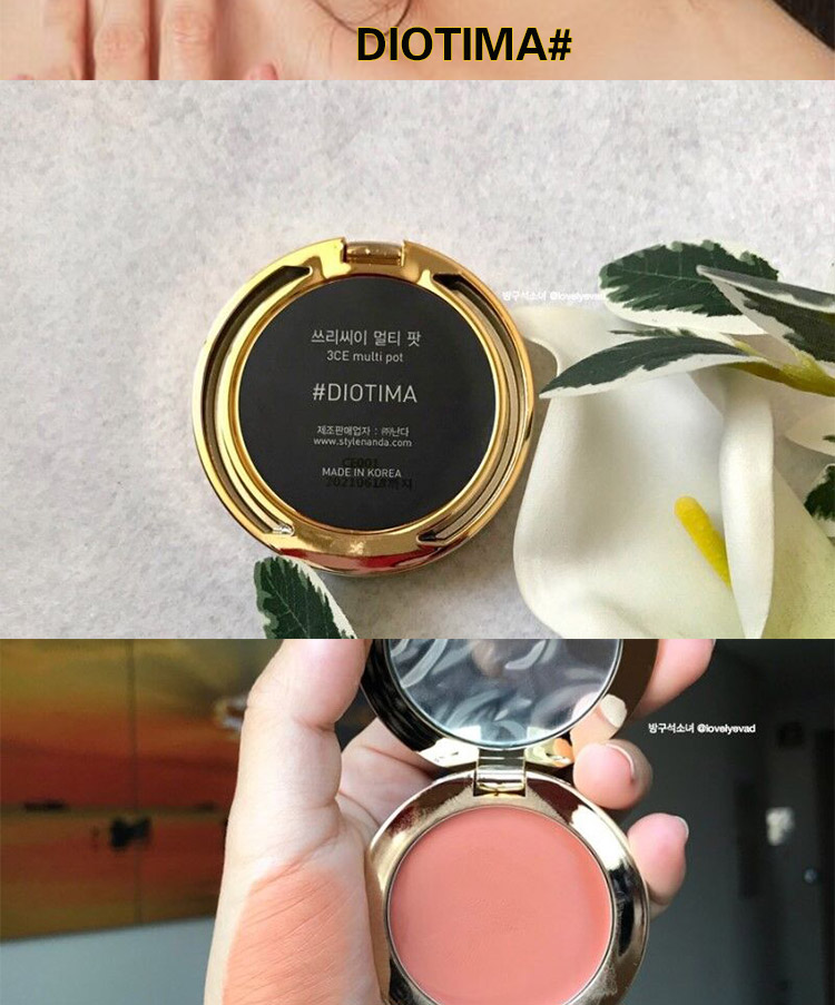 Hàn Quốc 3CE đỏ mặt thời gian phổ biến màu cà rốt DIOTIMA hoa mai đào hoa cải bắp - Blush / Cochineal má hồng 3ce