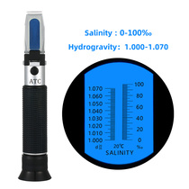 Salinity meter Freezing point meter Handheld portable seawater hydrometer Aquaculture precision refractometer 0-100%refractometer