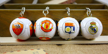 Small Premier League football keychain pendant World Cup Manchester United Real Madrid Roma team jewelry Keychain pendant gift