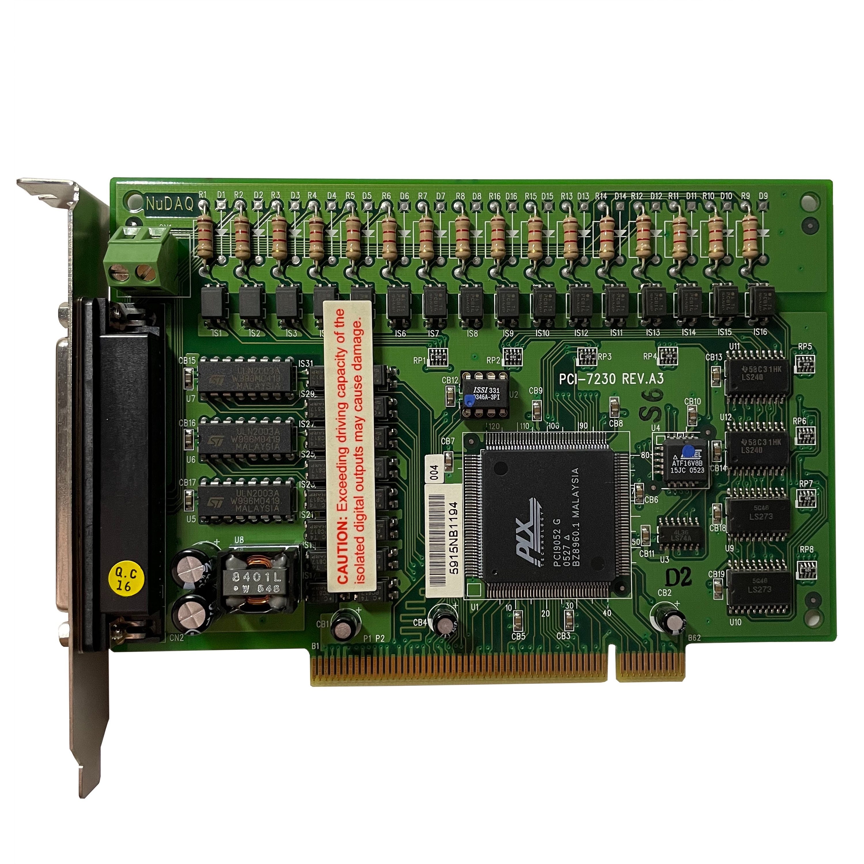 Original Linghua PCI-7230 REV A3 sixteen light isolation input and output acquisition card