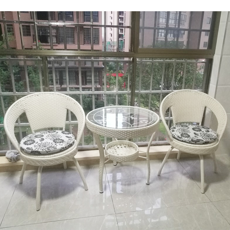 Balcony Rattan Chair Rotatable Single Armrest Chair Simple Home Garden Leisure Outdoor Rattan Single Chair