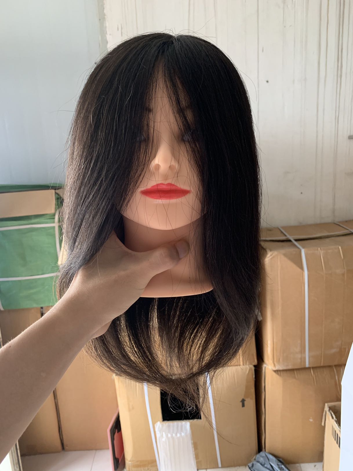 Model Beauty Hair Dies 16 Inch True Hair Full True 100% Live-action Haircut Apprentice Can Be Blankable to blow and cut styling haircut-Taobao