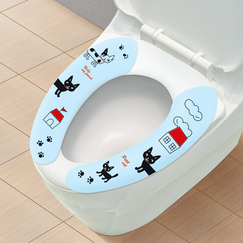 Toilet pad Adhesive toilet seat cushion Waterproof toilet cover Toilet cover Warm velvet toilet seat cushion 519