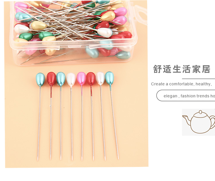 Màu hạt lê hình định vị kim pin pin pin đóng sách cố định vải vải DIY phụ kiện bằng tay công cụ - Công cụ & vật liệu may DIY kéo cắt vải