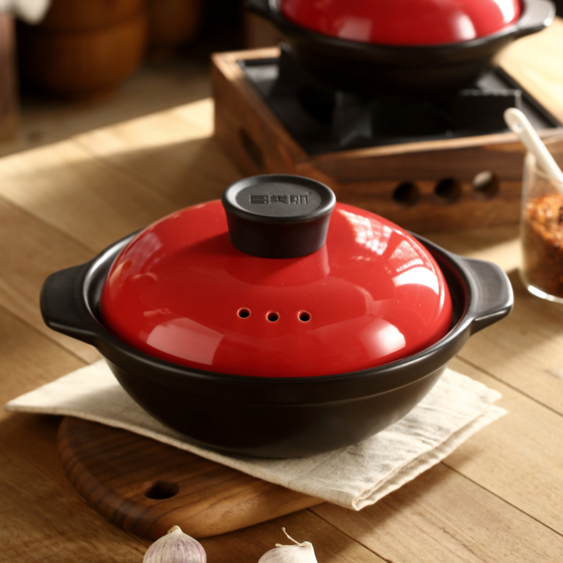 Multi-beauty Japan-style high-temperature-resistant casserole saucepan rice sand pot Ming fire dry burning pot wide mouth shallow bottom saucepan pans