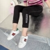 Quần bé gái mùa thu đông 2018 mới cho bé Hàn Quốc quần mùa đông hoang dã giản dị quần jeans ống dày thoi trang tre em Quần