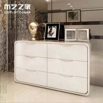 Paint six-bucket cabinet White modern simple bucket cabinet Multi-drawer locker multi-functional bedroom living room bucket cabinet