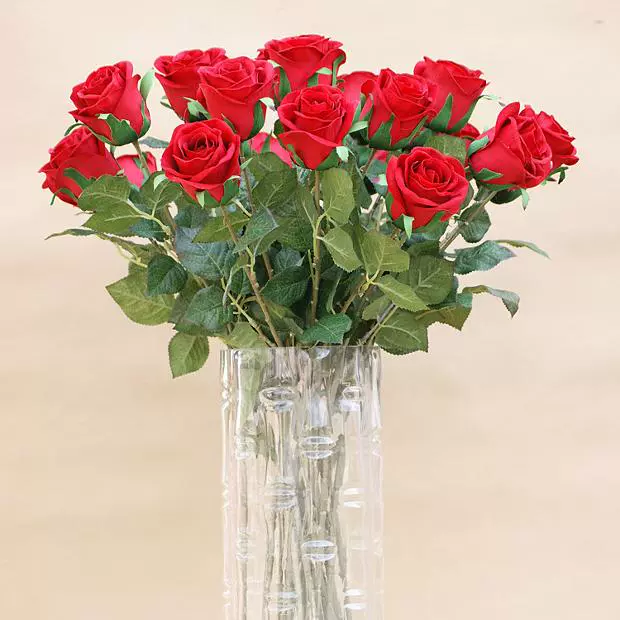 Hoa giả hoa giả bán buôn hoa lụa trang trí hoa khô hoa nhựa phòng khách sàn mô phỏng hoa hồng - Hoa nhân tạo / Cây / Trái cây hoa giả trang trí