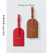 Light luxury listing custom LOGO name leather luggage tag protection privacy leather pendant suitcase boarding pass