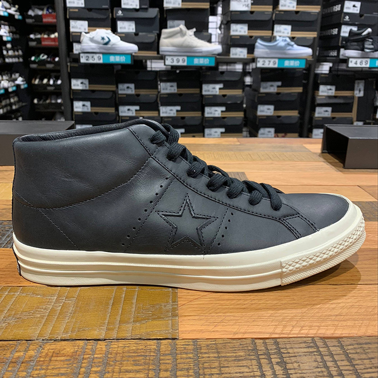 CONVEESE tiêu chuẩn mới tiêu chuẩn Converse đen Zhongbang chống lông ONE STAR giày thông thường 157701C giày lười thể thao nam