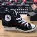 Convere mới Converse nữ nêm giày cao gót giày vải cao 537104C giày le coq sportif Plimsolls