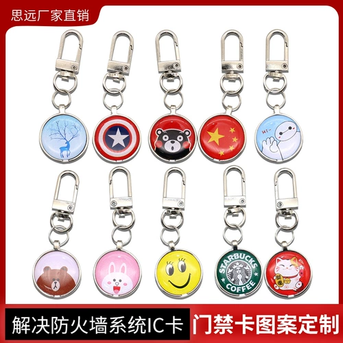 CUID Титр Ticking Card Metal Edge Cartoon IC может копировать пустую карту Интеллектуальную индукционную управление доступа лифт лифт отпечаток пальцев M1