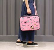 Túi du lịch nữ nhẹ đơn giản lớn không thấm nước túi vải di động nhỏ gấp túi xách dễ thương vành đai túi xách