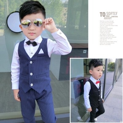 Children's autumn dress suit baby flower girl little host piano performance costume boy performance little boy vest