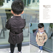 Boys spring and autumn jacket 2022 spring childrens jacket Korean style childrens clothing childrens mid-length quilted windbreaker trend
