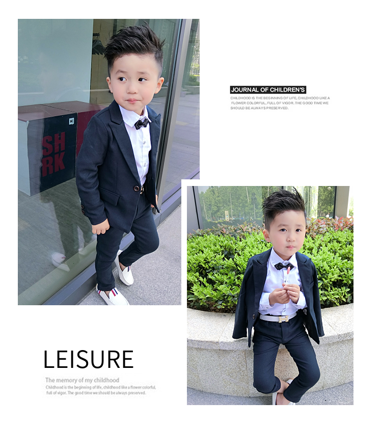 Bộ đồ cho bé trai mùa xuân và mùa thu Set 4 mùa thu nhỏ Bộ đồ trẻ em 5 Bộ đồ nhỏ 6 tuổi Bộ đồ dài tay cho bé trai 7 quần áo trẻ em hàn quốc