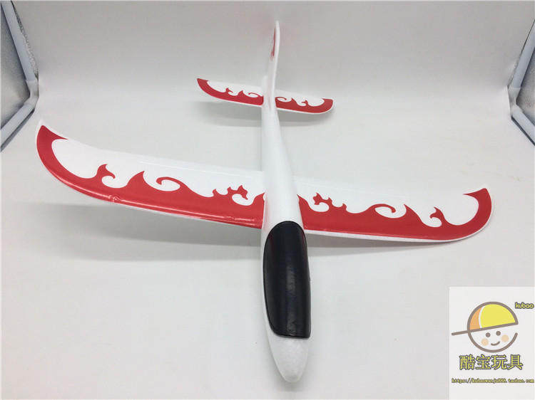 Фрисби 手抛飞机泡沫飞机滑翔机贴花贴纸飞机火焰飞机飞得远投掷儿童玩具 628