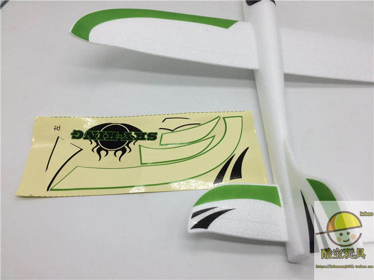 Фрисби 手抛飞机泡沫飞机滑翔机贴花贴纸飞机火焰飞机飞得远投掷儿童玩具 628