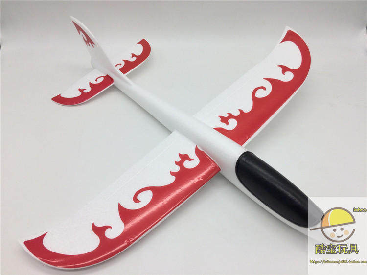 Фрисби 手抛飞机泡沫飞机滑翔机贴花贴纸飞机火焰飞机飞得远投掷儿童玩具 628