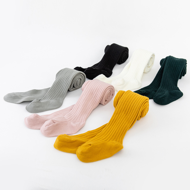 Children's brushed pantyhose Girls pantyhose underwear baby socks spring and autumn solid color children's socks
