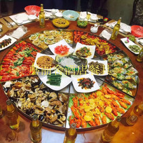 Lobster plate plate seafood big coffee plate crayfish platter lobster banquet custom round cold dish creative platter