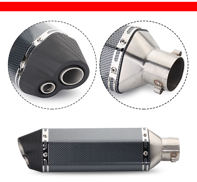 Xe máy thể thao sửa đổi xe Huanglong 600 ngày pipe ống xả Fuxi Kawasaki xe phân khối lớn đua xe lục giác phổ quát - Ống xả xe máy bô xe máy honda