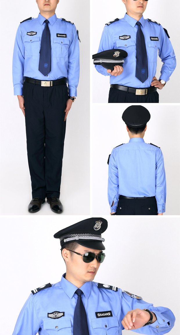 Dịch vụ bảo vệ áo sơ mi dài tay sở hữu quần yếm mùa hè ngắn tay an ninh mùa xuân và mùa thu quần áo an ninh mùa hè đồ bộ thể thao nam