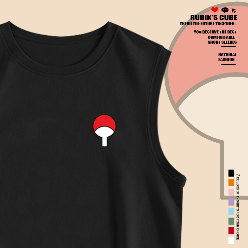Anime Collaboration Sleeveless T-Shirt for Men, Summer Casual Oversized Naruto Merchandise Wide-Shoulder Tank Top, Thin Sleeveless Vest Anime Collaboration Sleeveless T-Shirt for Men, Summer Casual Oversized Naruto Merchandise Wide-Shoulder Tank Top, Thin Sleeveless Vest